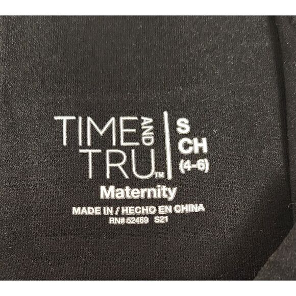 TIME AND TRU FULL PANEL MATERNITY SKINNY JEANS SIZE SMALL (4-6) Black - Picture 4 of 5